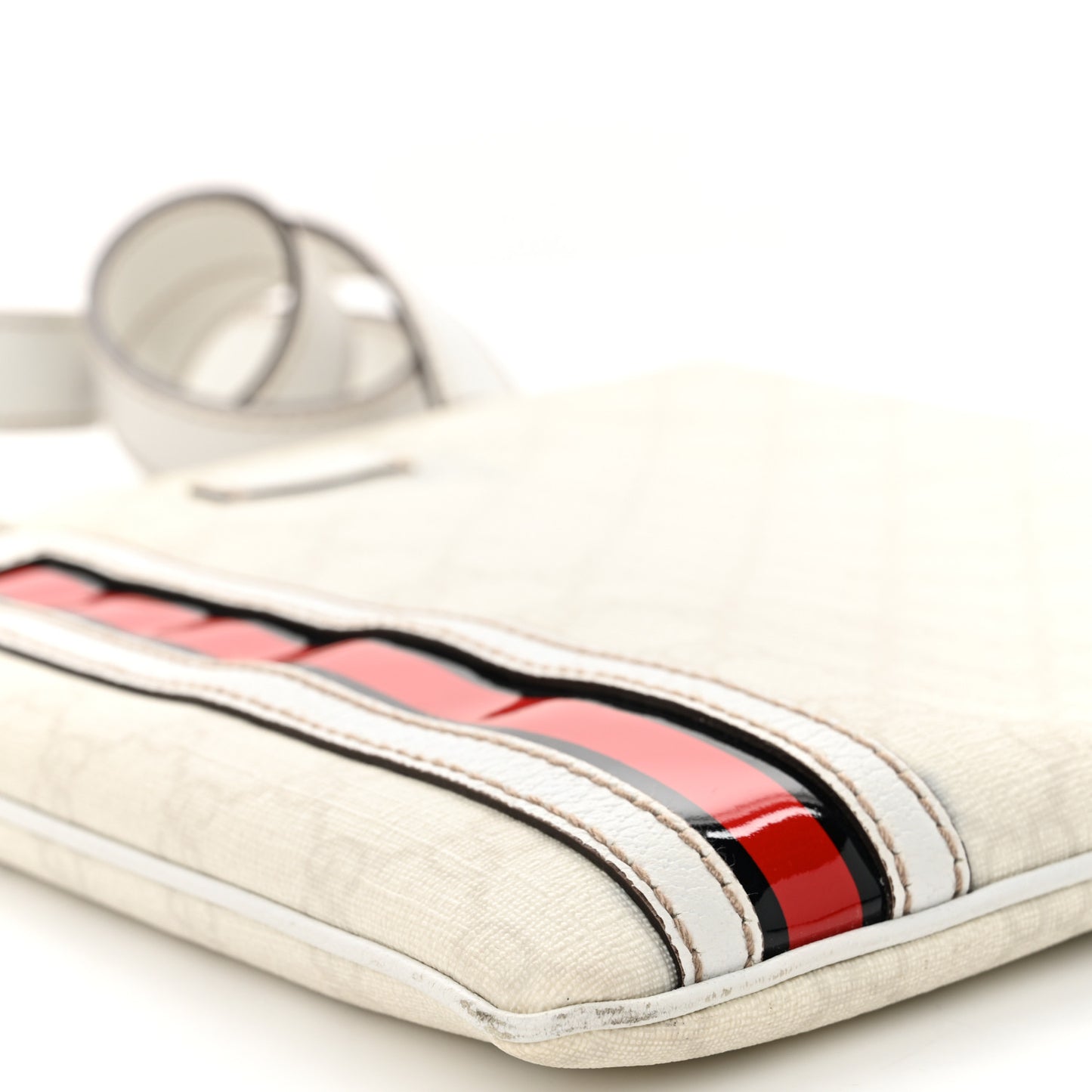 GG Plus Web Messenger Bag White