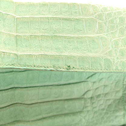 Nancy Gonzalez Crocodile Foldover Clutch Seafoam 8 of 8