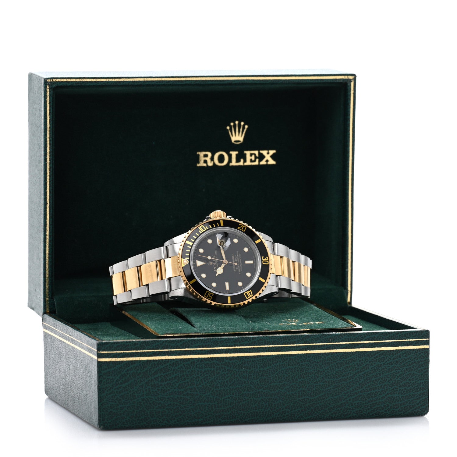 Rolex Stainless Steel 18K Yellow Gold 40mm Submariner Date Watch Black 16803 5 of 5