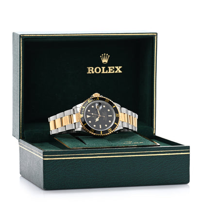Rolex Stainless Steel 18K Yellow Gold 40mm Submariner Date Watch Black 16803 5 of 5