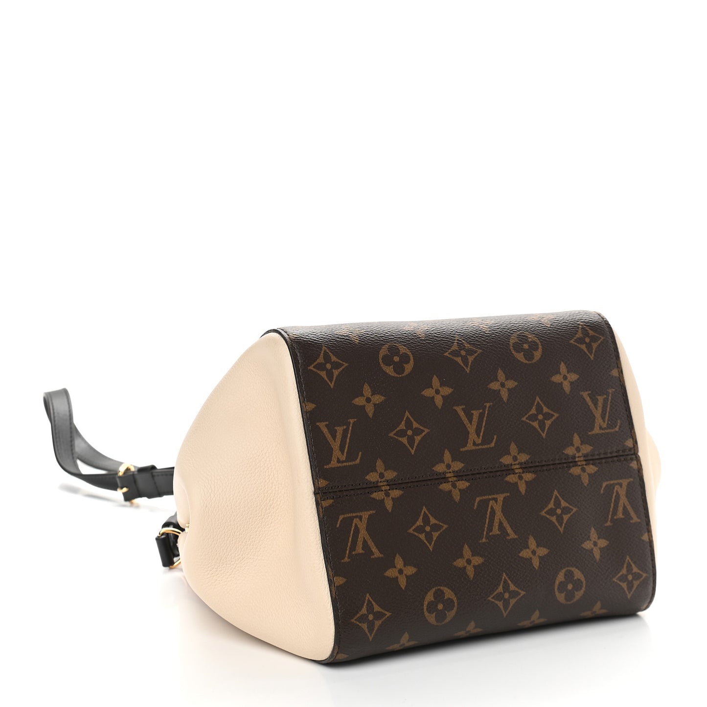 Calfskin Monogram Fold Tote PM Cerise Cream Black