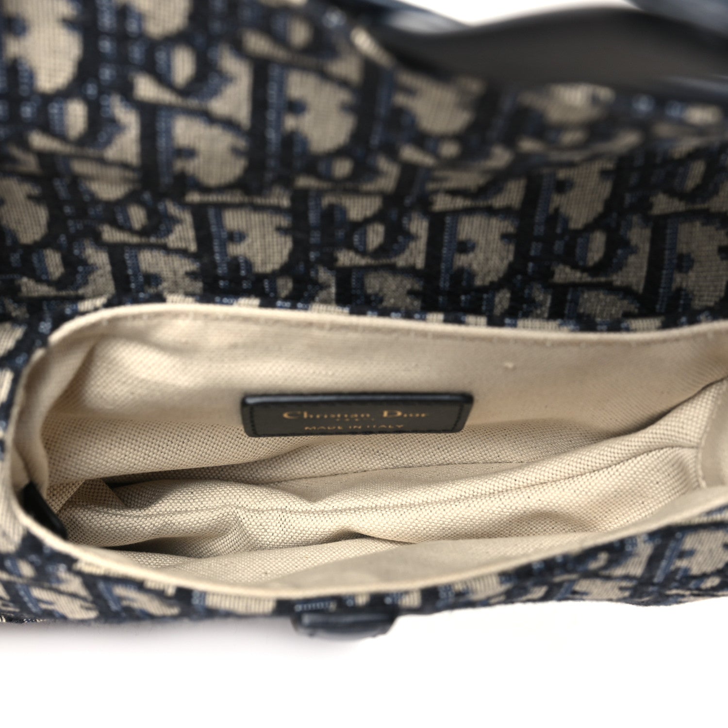 Christian Dior Oblique Mini Saddle Bag Blue 5 of 10