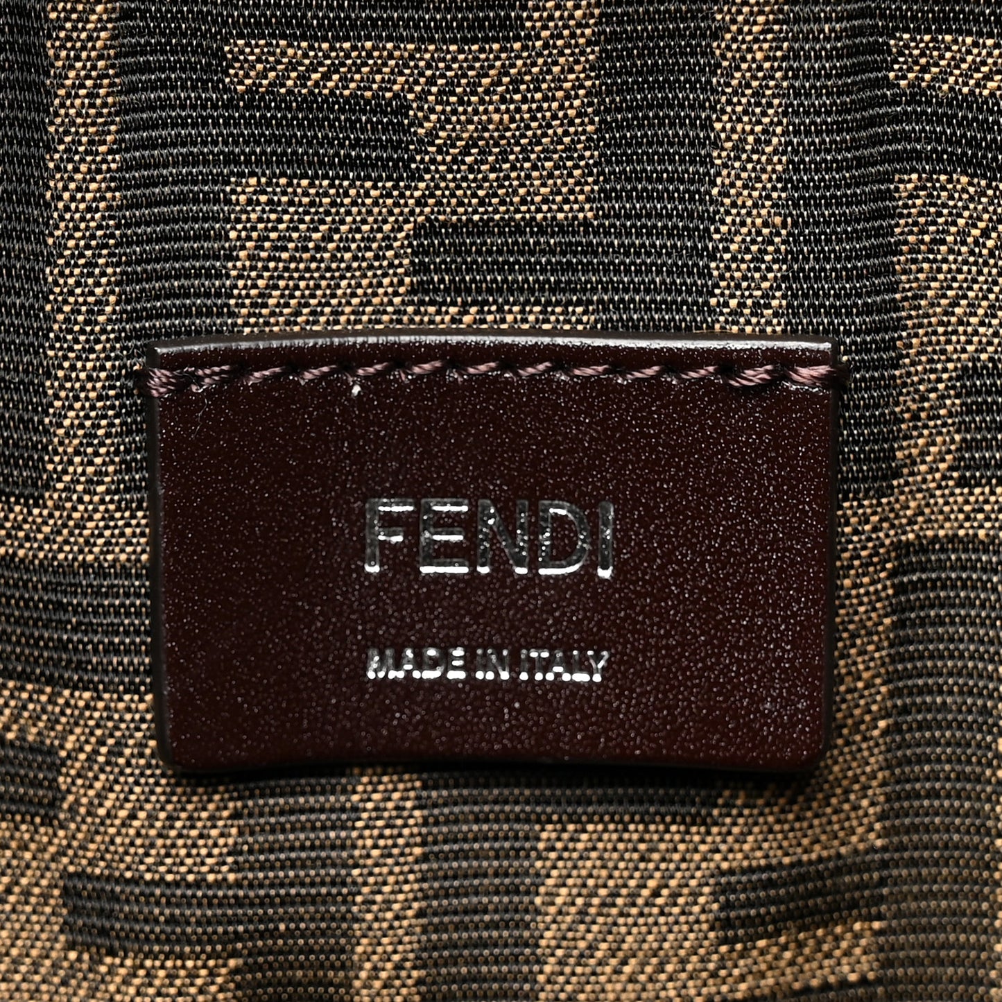 Jacquard Vitello Logo Bucket Bag Brown