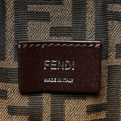 Fendi Jacquard Vitello Logo Bucket Bag Brown 6 of 10