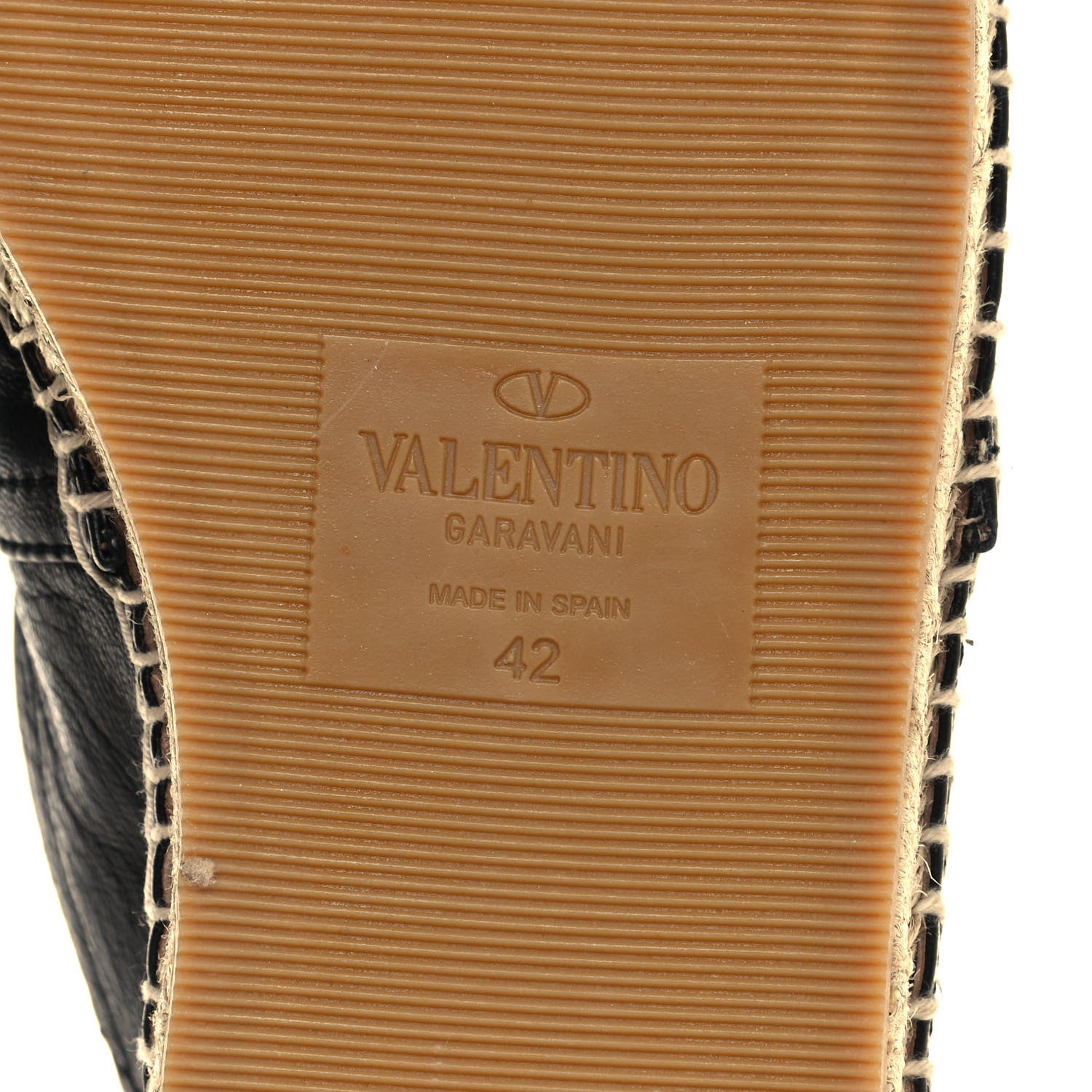 Valentino Garavani Calfskin Mens Espadrilles 42 Black 6 of 10