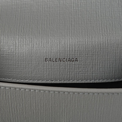 Balenciaga Squared Calfskin Logo Shopping Envelope Clutch Balenciaga Grey 6 of 9