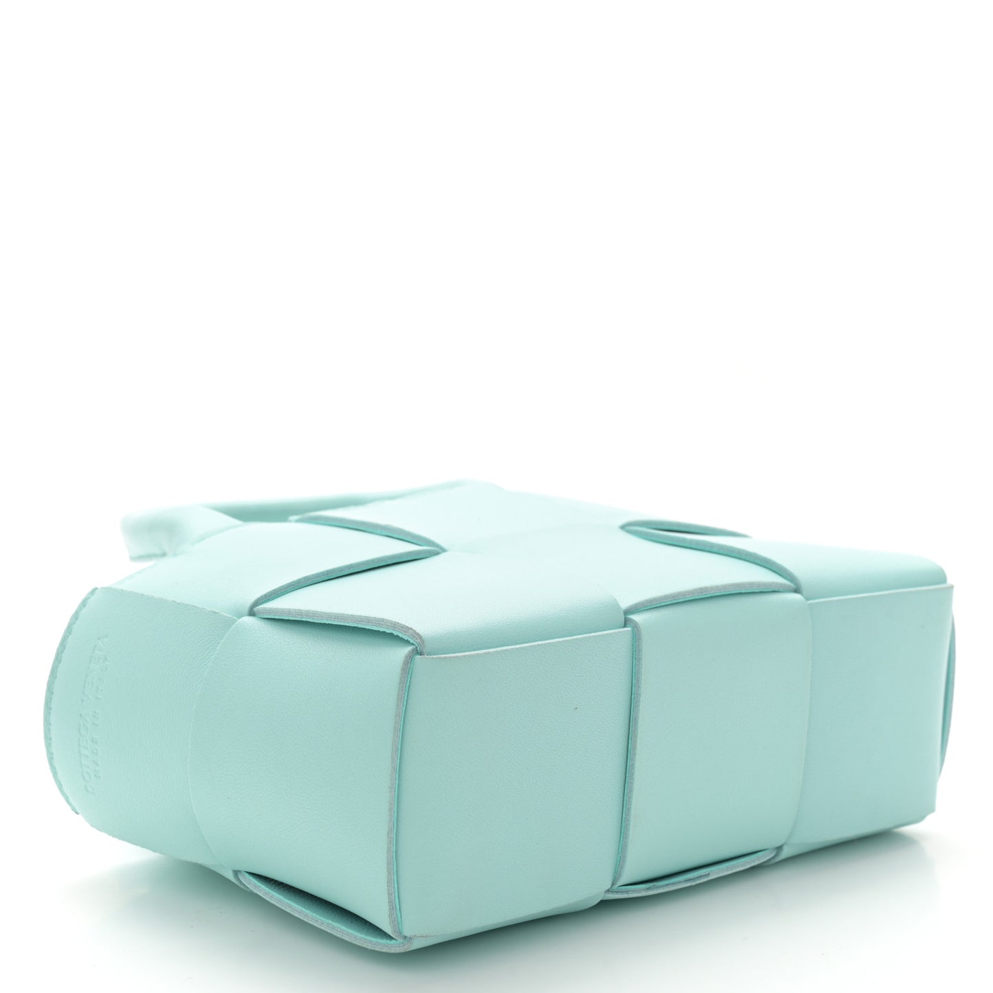 Lambskin Maxi Intreccio Candy Arco Tote Celadon