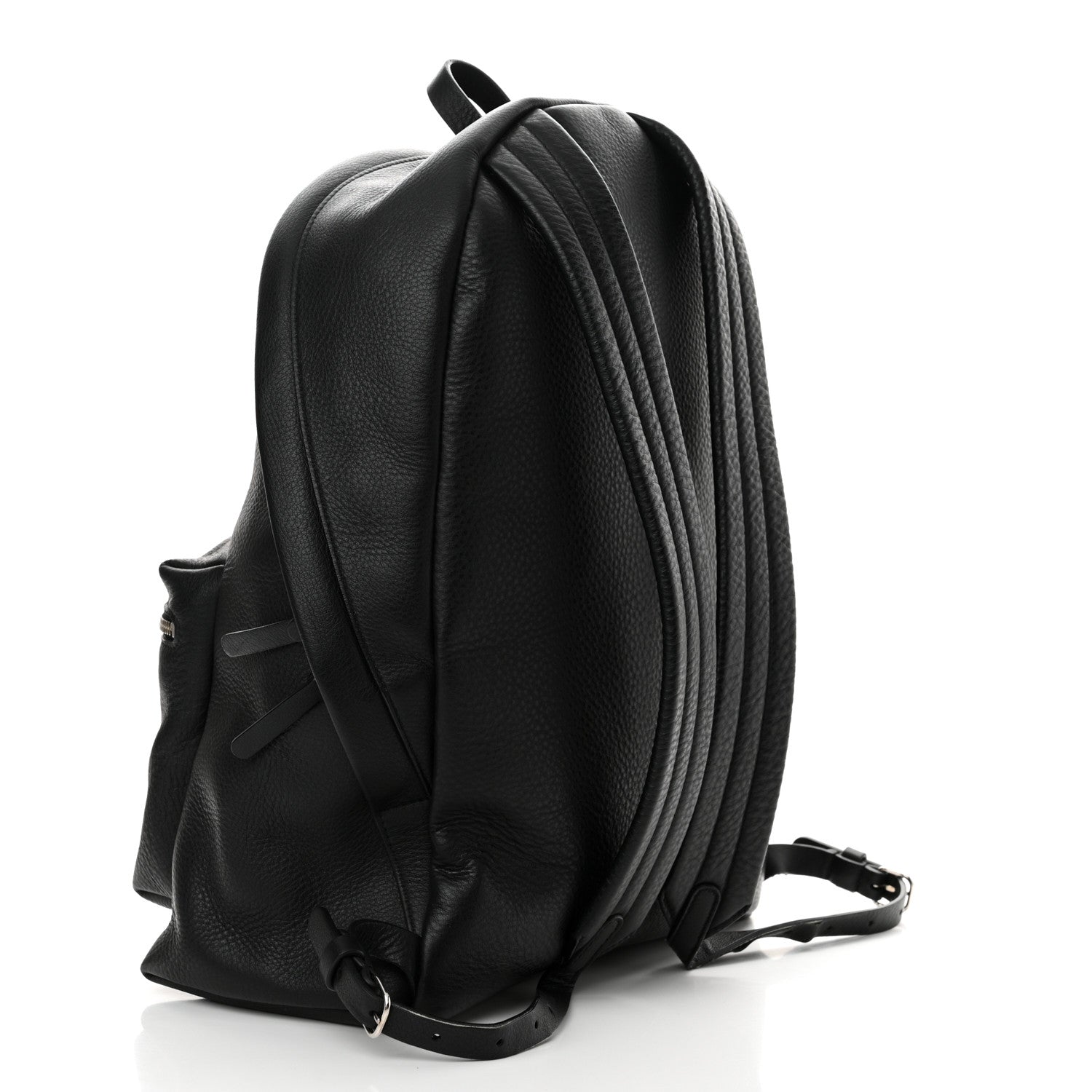 Balenciaga Calfskin Logo Small Everyday Backpack Black White 3 of 14