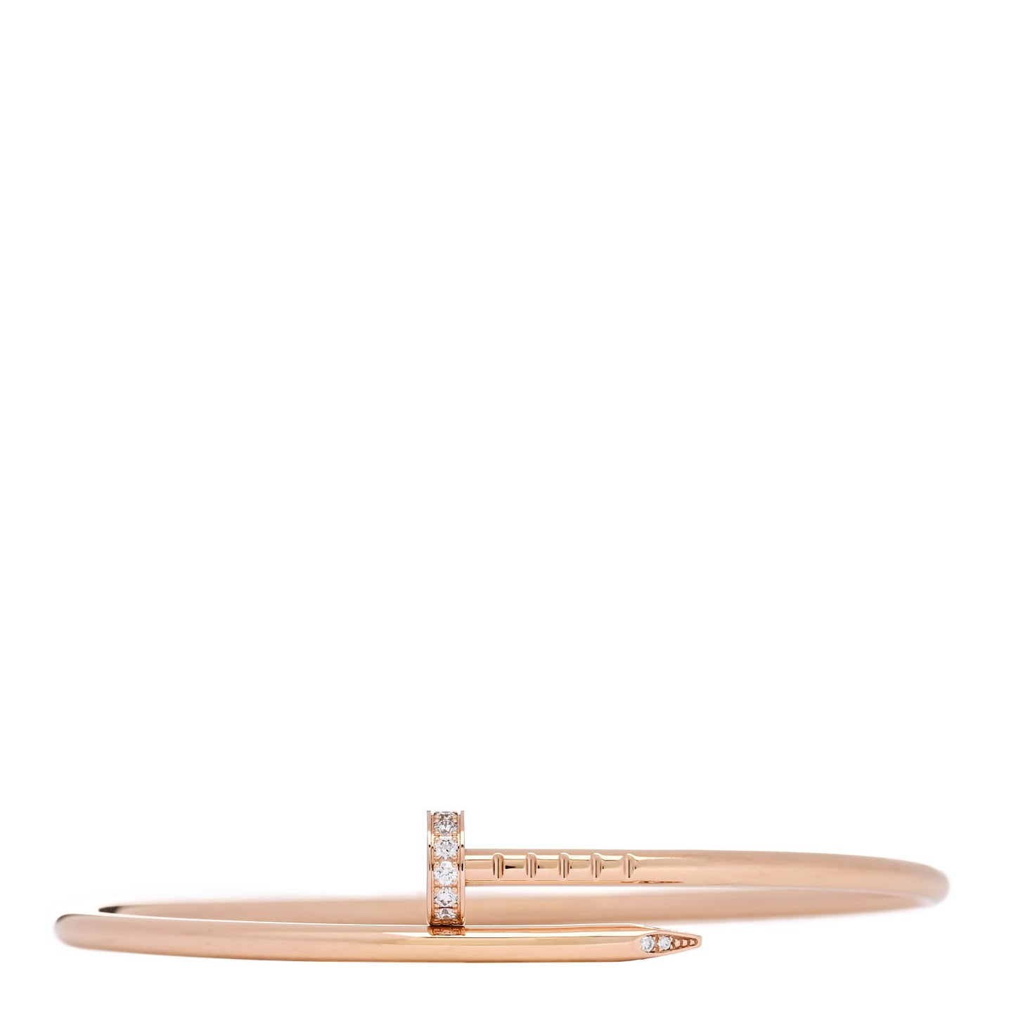 18K Pink Gold Diamond Small Juste Un Clou Bracelet 16