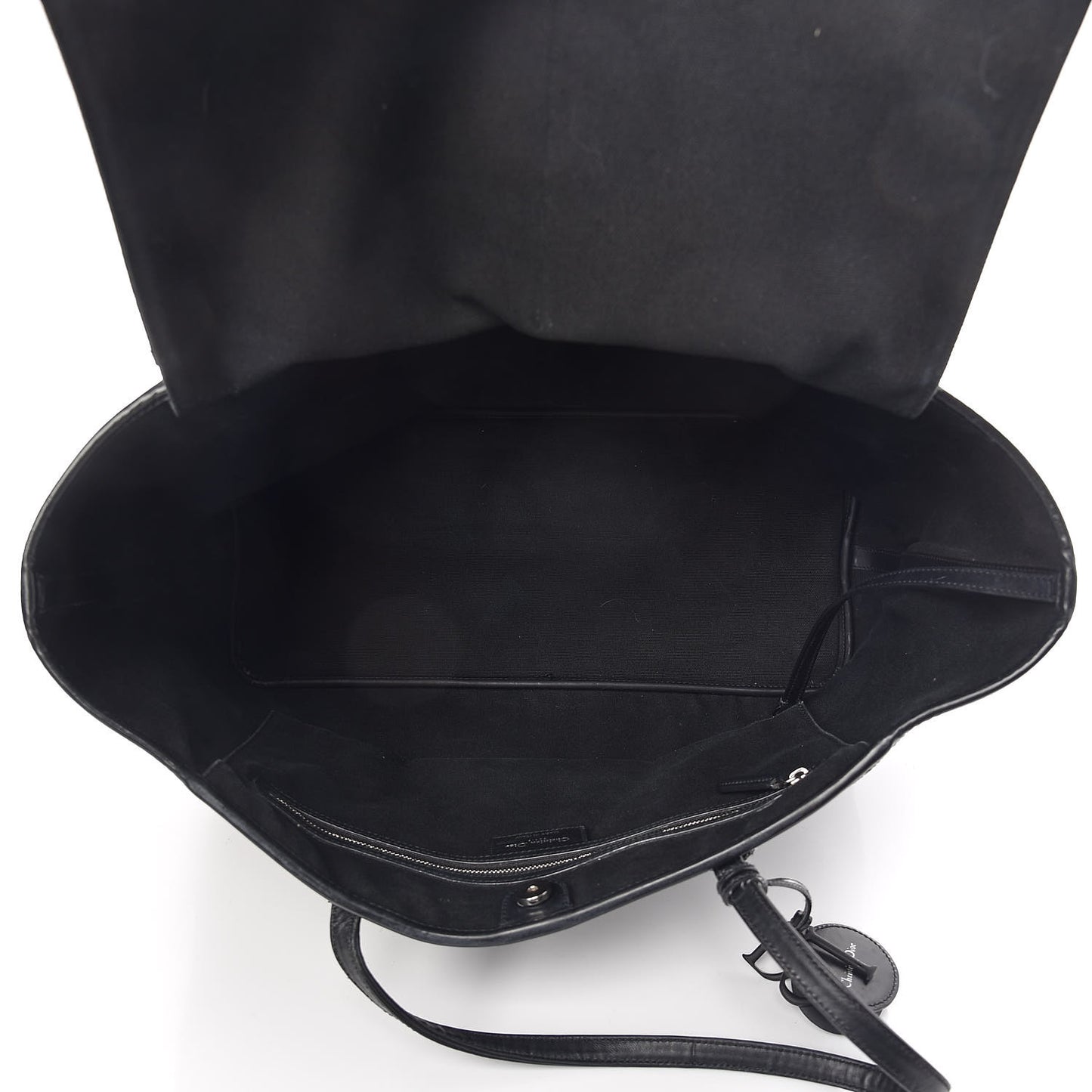 Coated Canvas Cannage Large Panarea Shopping Tote Black
