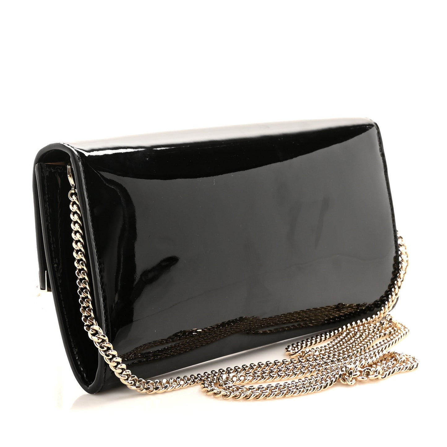 Patent Emmie Clutch Bag Black
