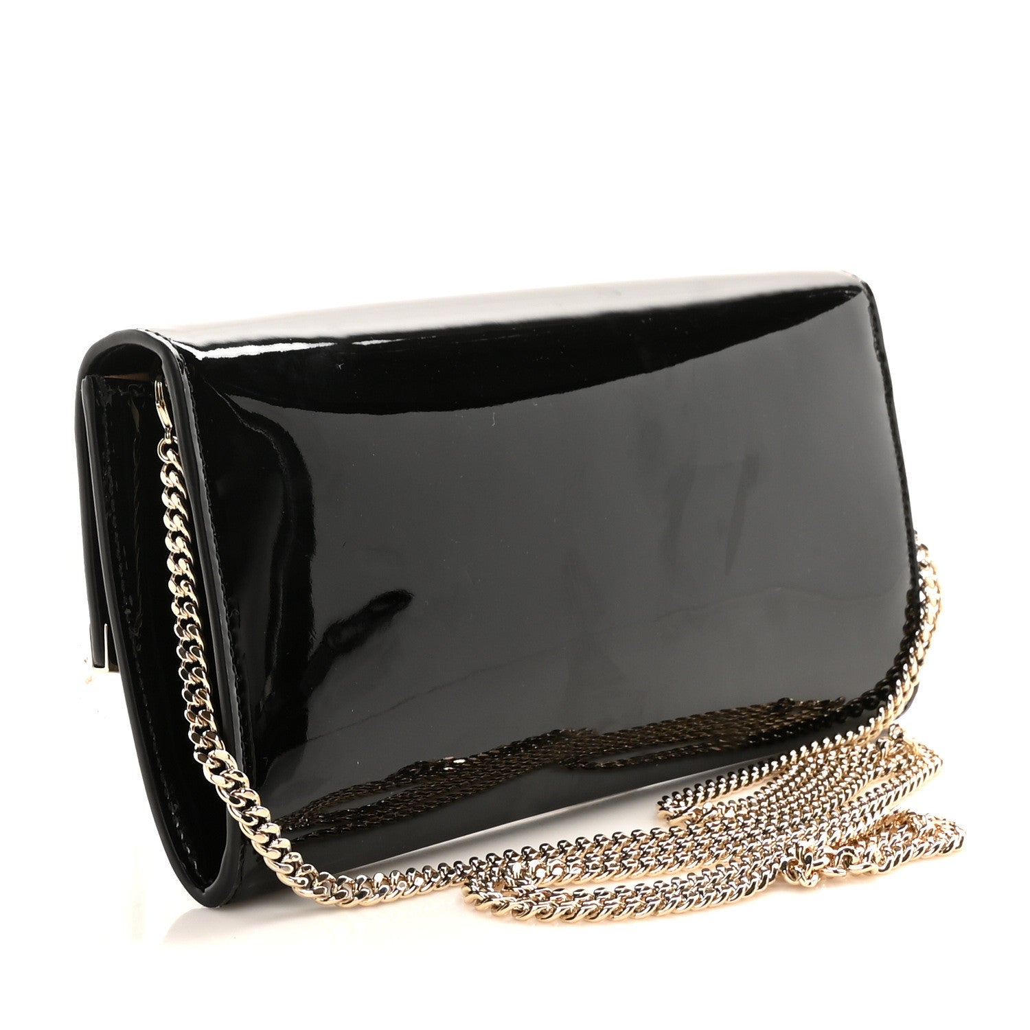Jimmy Choo Patent Emmie Clutch Bag Black 3 of 9