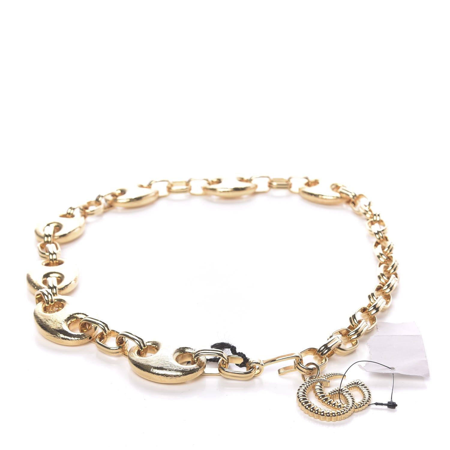 Gucci Textured Chain Marina Belt Gold 1 of 4
