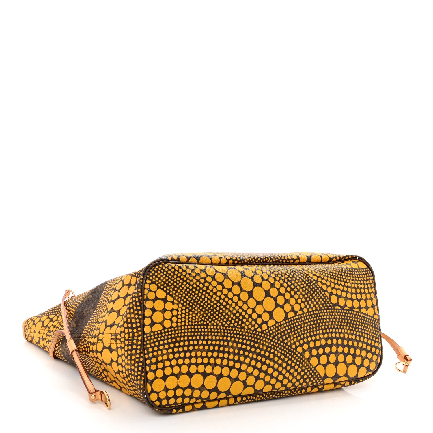 Louis Vuitton Monogram Kusama Waves Neverfull MM Yellow 4 of 12