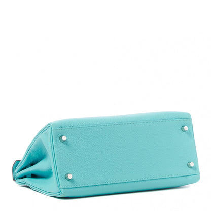 Hermes Togo Kelly Retourne 28 Bleu Atoll 4 of 31