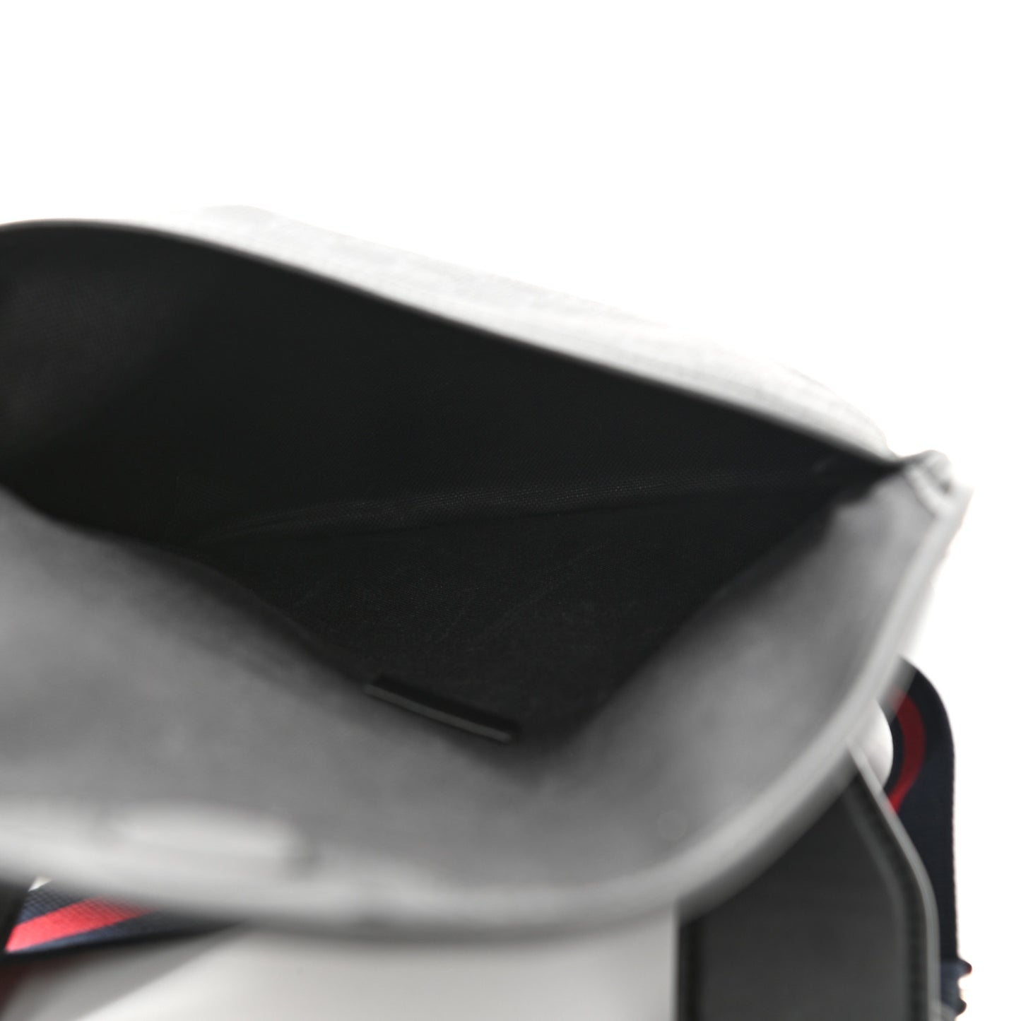 GG Supreme Monogram Web Medium Messenger Bag Black Grey