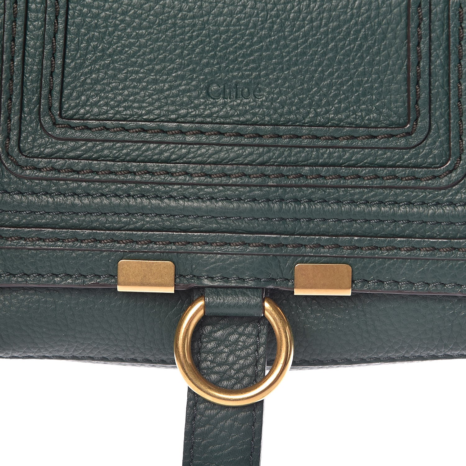 Chloe Calfskin Marcie Convertible Belt Bag Rain Forest 9 of 9