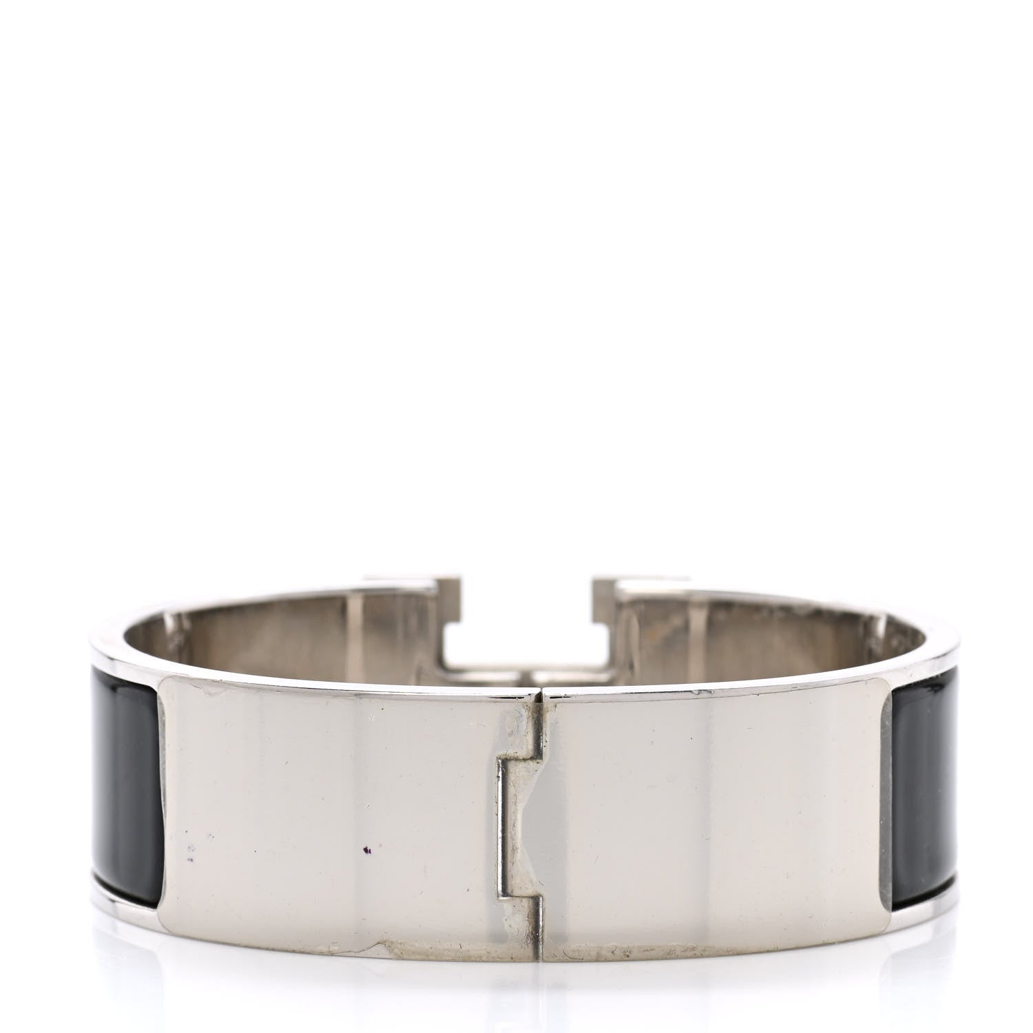 Hermes Enamel Wide Clic Clac H Bracelet GM Black 3 of 8