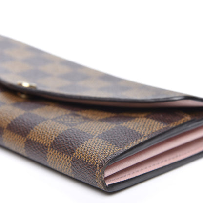 Louis Vuitton Damier Ebene Sarah Wallet NM Rose Ballerine 6 of 12