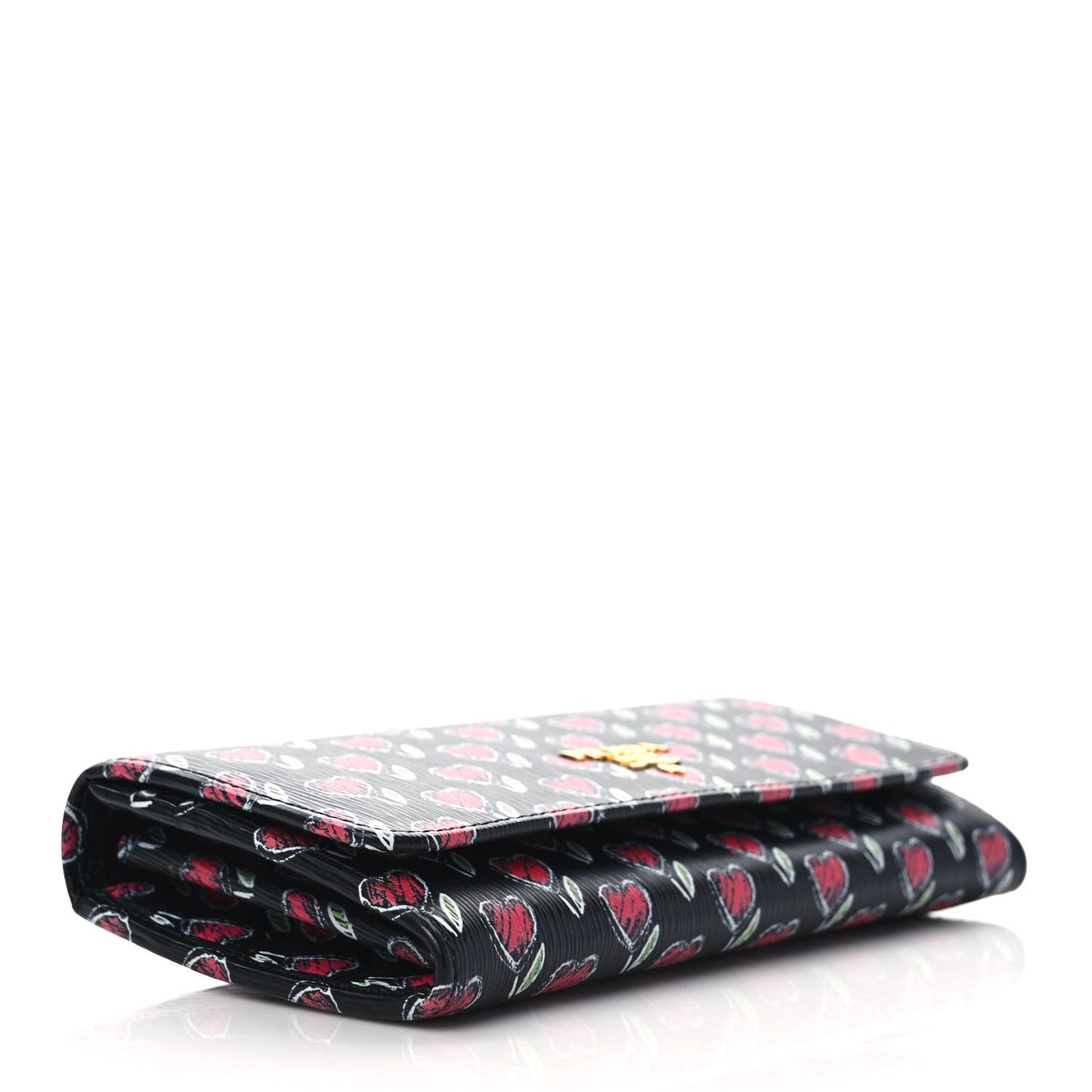 Vitello Move Love Continental Flap Travel Wallet Black