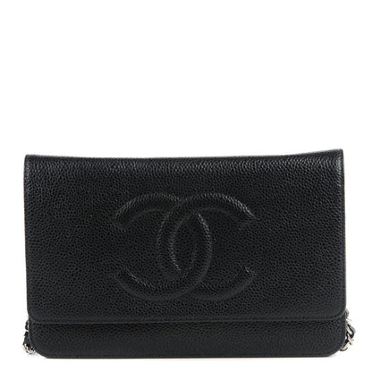 Chanel Caviar Timeless CC Wallet on Chain WOC Black 1 of 9