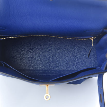 Hermes Togo Kelly Retourne 28 Bleu Electrique 7 of 37