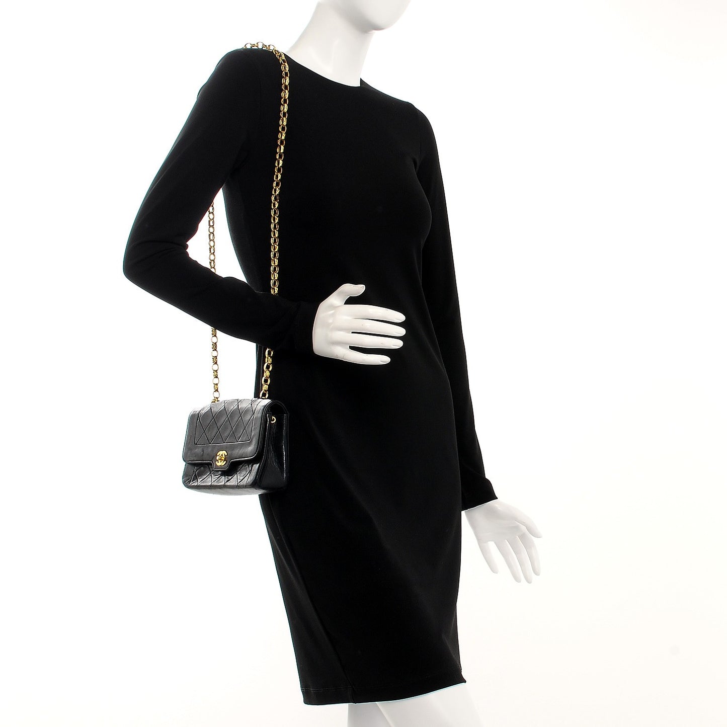 Lambskin Quilted Small Single Flap Black