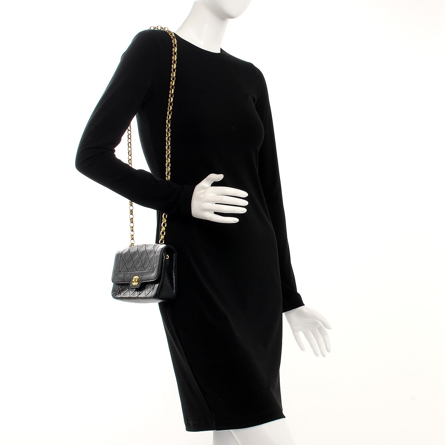 Chanel Lambskin Quilted Small Single Flap Black 2 of 10