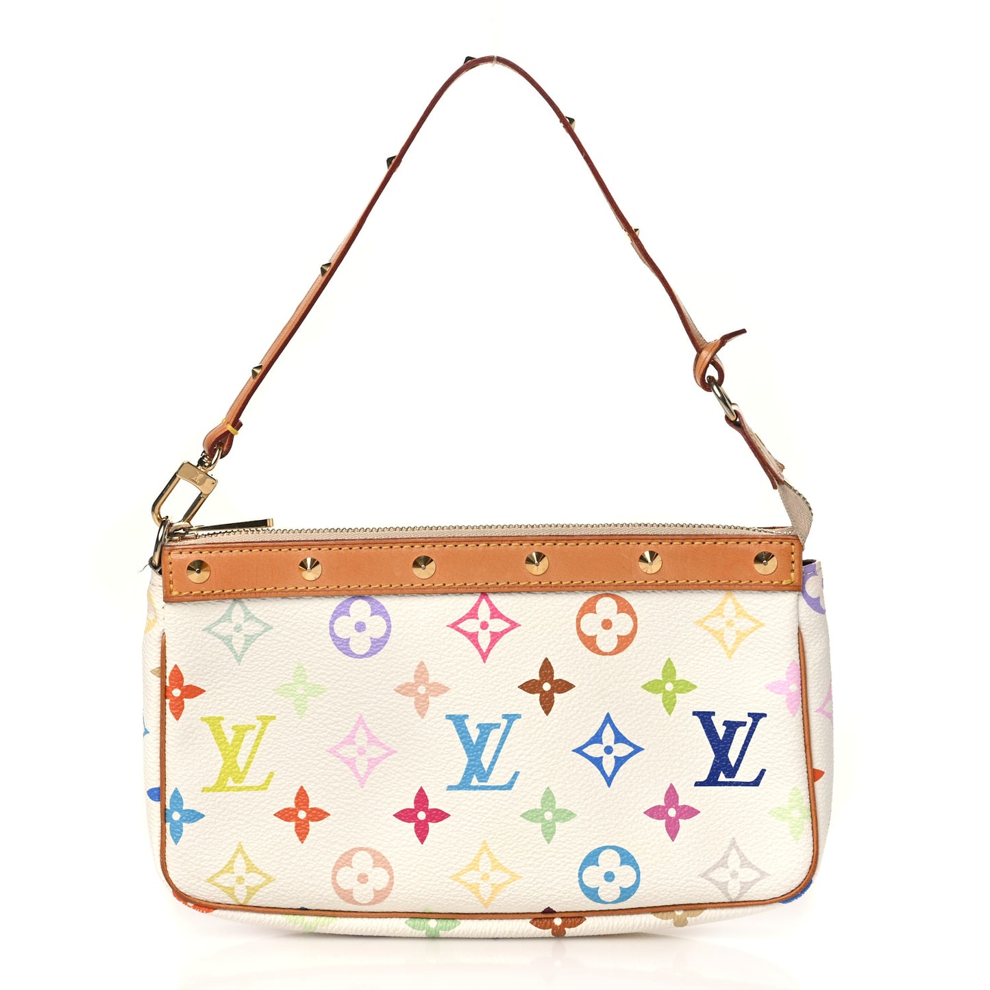 Monogram Multicolor Pochette Accessories White