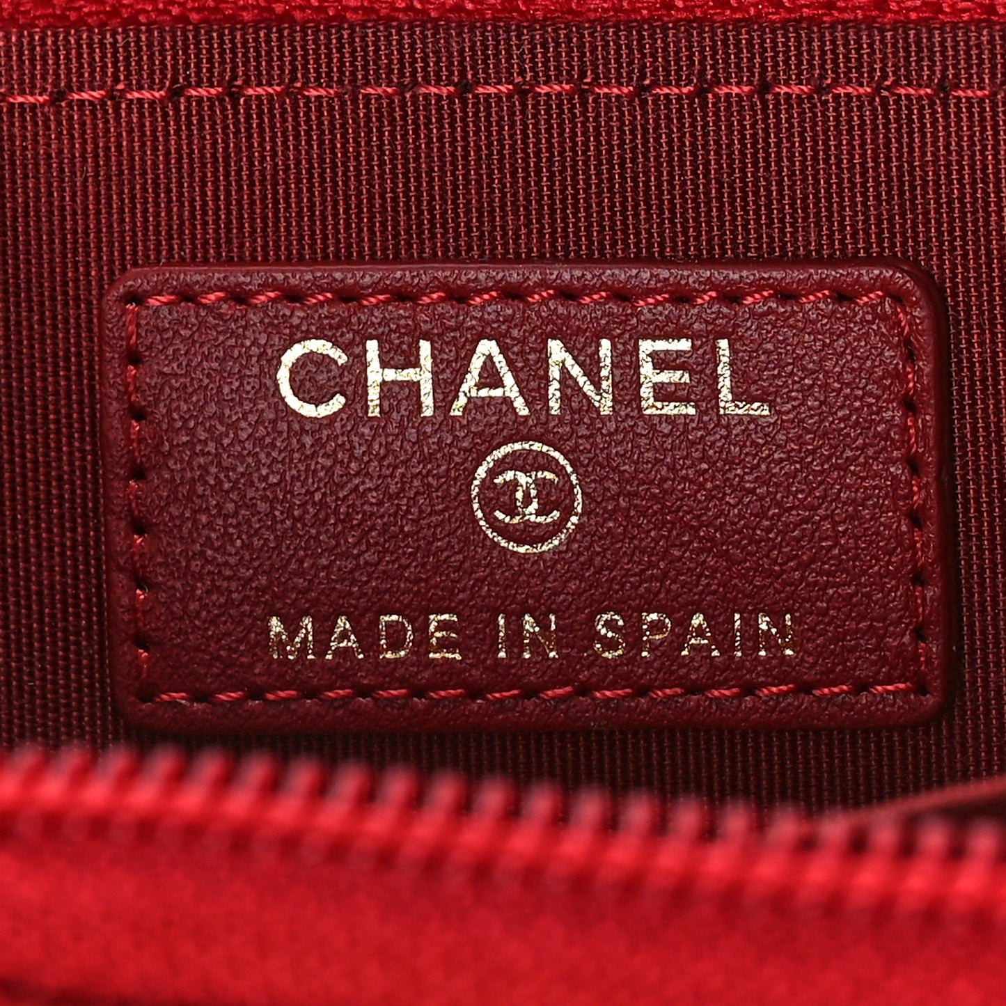 Caviar Quilted Boy Zip Around Coin Purse Wallet Red