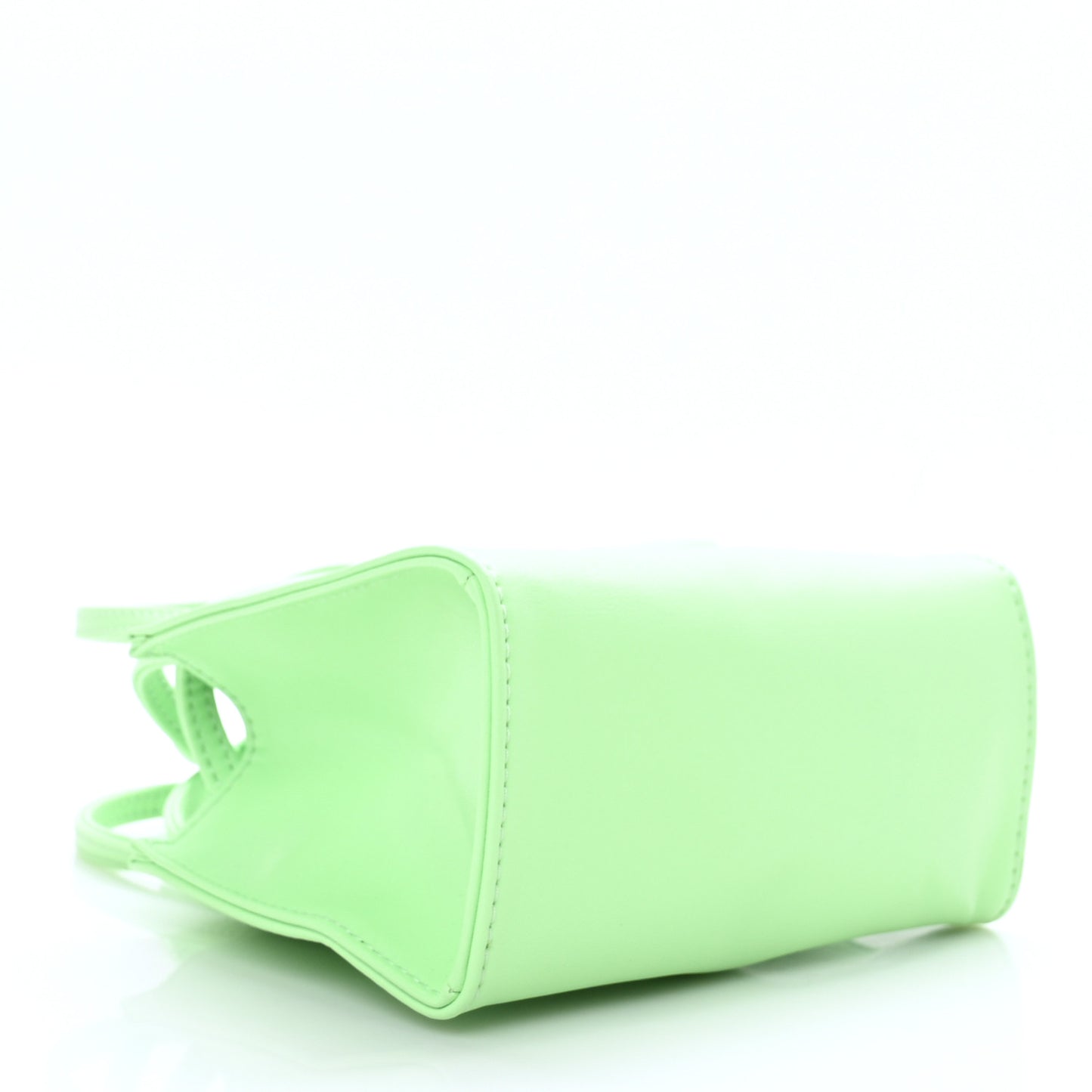 Vegan Leather Small Shopping Bag Double Mint