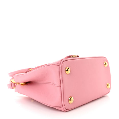 Prada Saffiano Mini Galleria Double Zip Tote Petalo 4 of 9