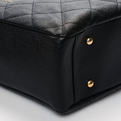 Chanel Caviar Quilted Small Shopping Tote Black 8 of 9