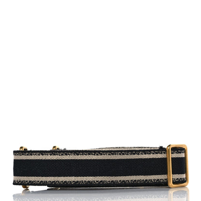 Christian Dior Canvas Embroidered Shoulder Strap Black 2 of 6