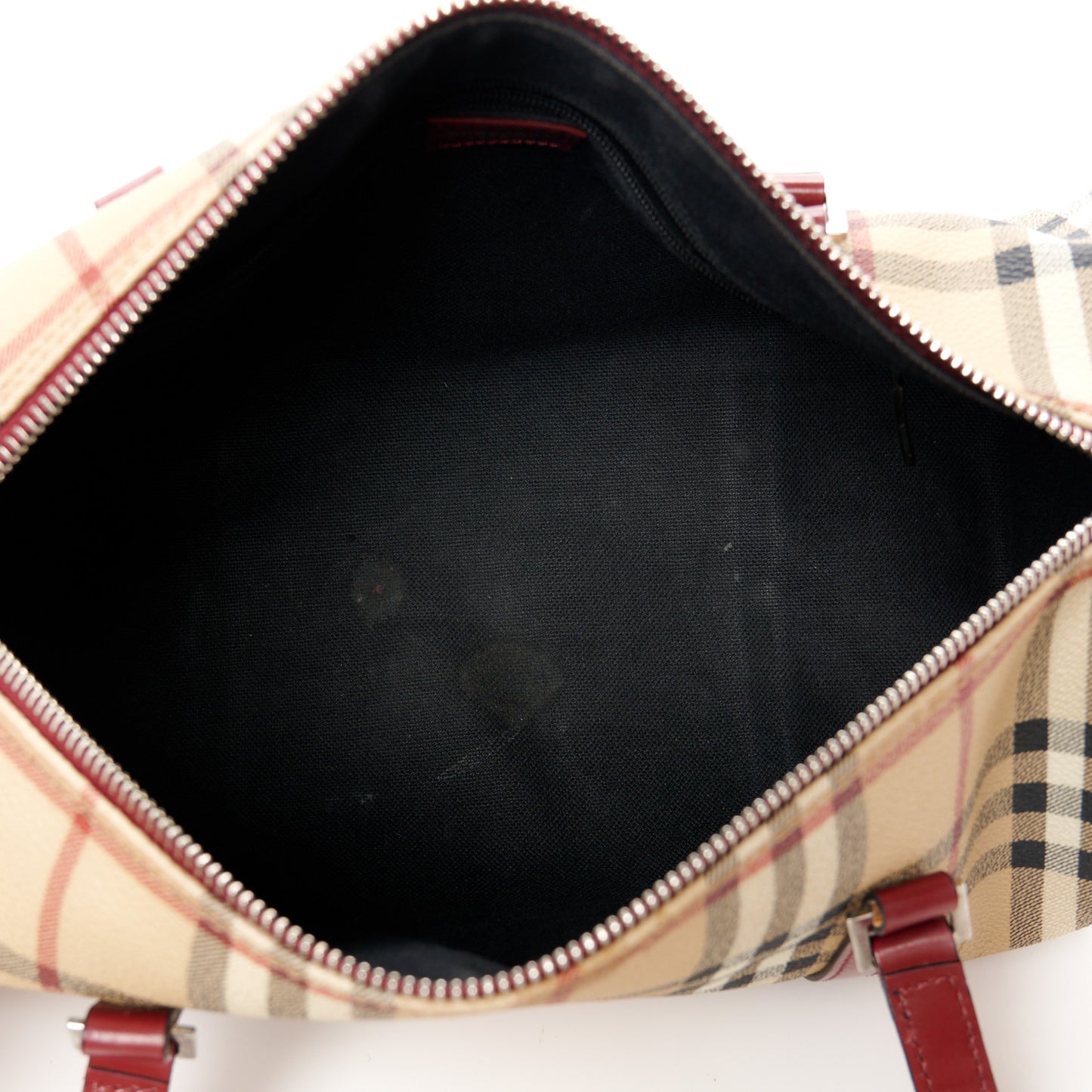 Haymarket Check Barrel Bag Red