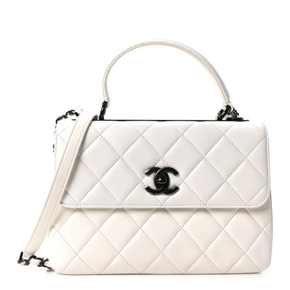 Chanel Lambskin Quilted Small Trendy CC Dual Handle Flap Bag White 1 of 10