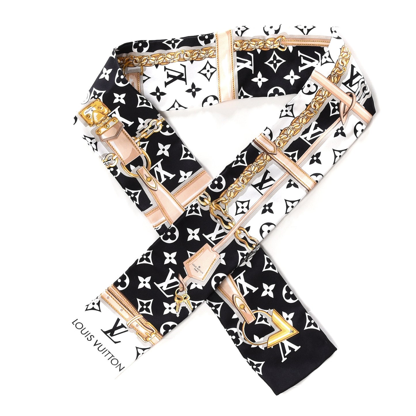 Silk Monogram Confidential Bandeau Black
