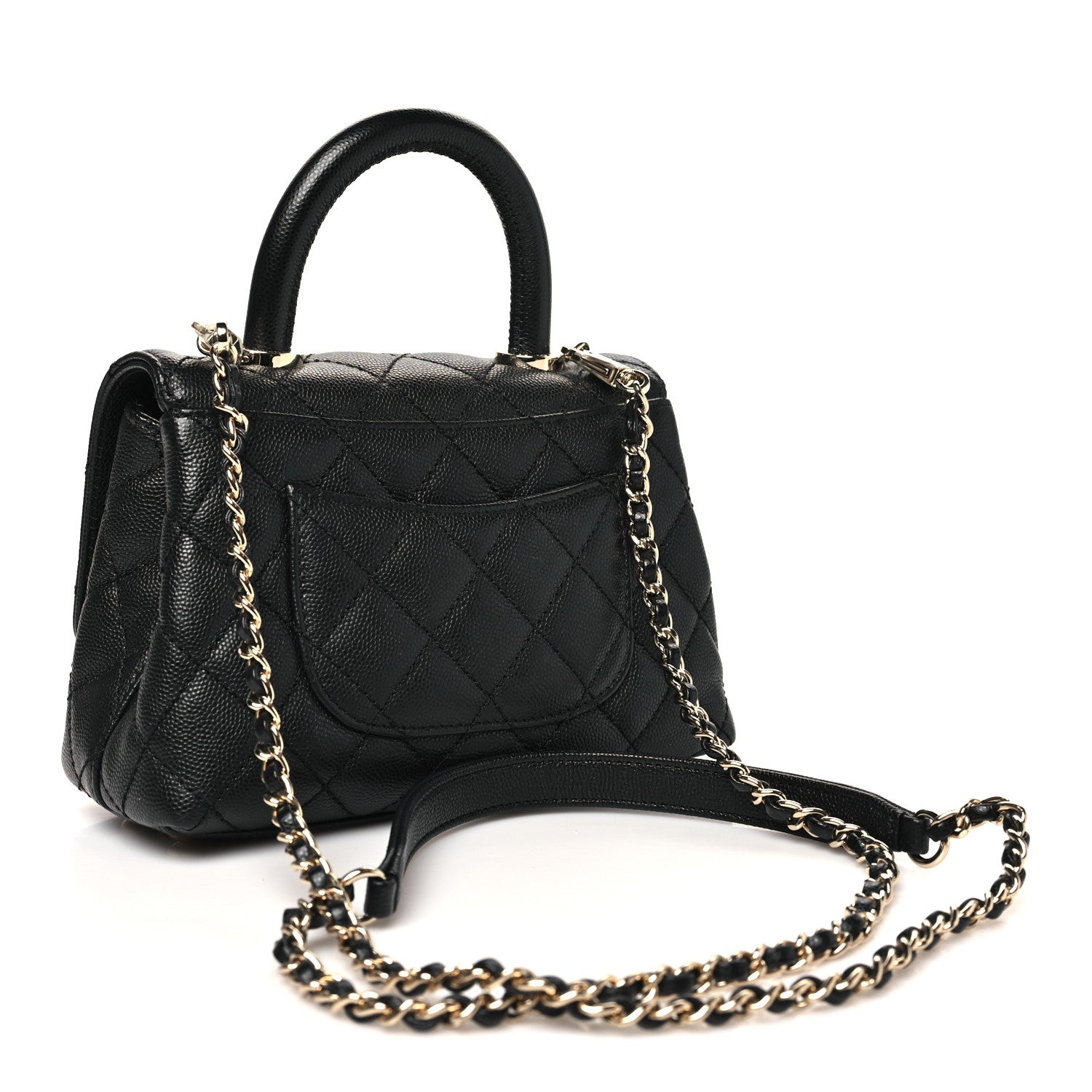Chanel Caviar Quilted Extra Mini Coco Handle Flap Black 3 of 11