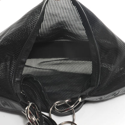 Chanel Mesh and Leather Sport Tassel Hobo Black 5 of 8