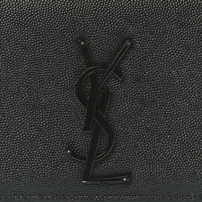 Saint Laurent Grain De Poudre Small Monogram Kate Satchel Black 11 of 15