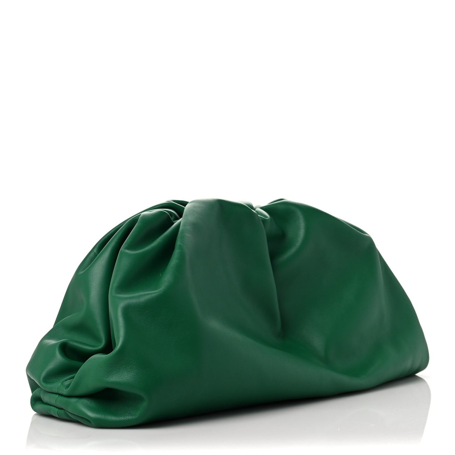 Smooth Butter Calf The Pouch Oversized Clutch Racing Green