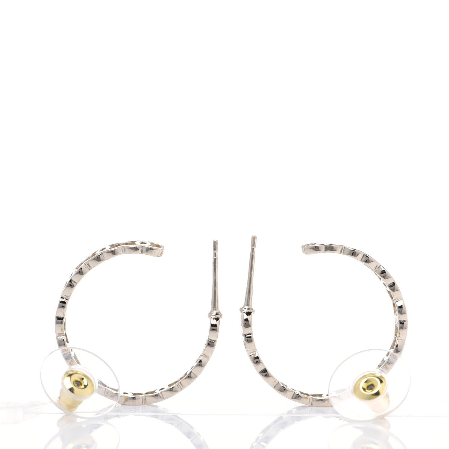 Chanel Metal CC Hoop Earrings Gold 5 of 7