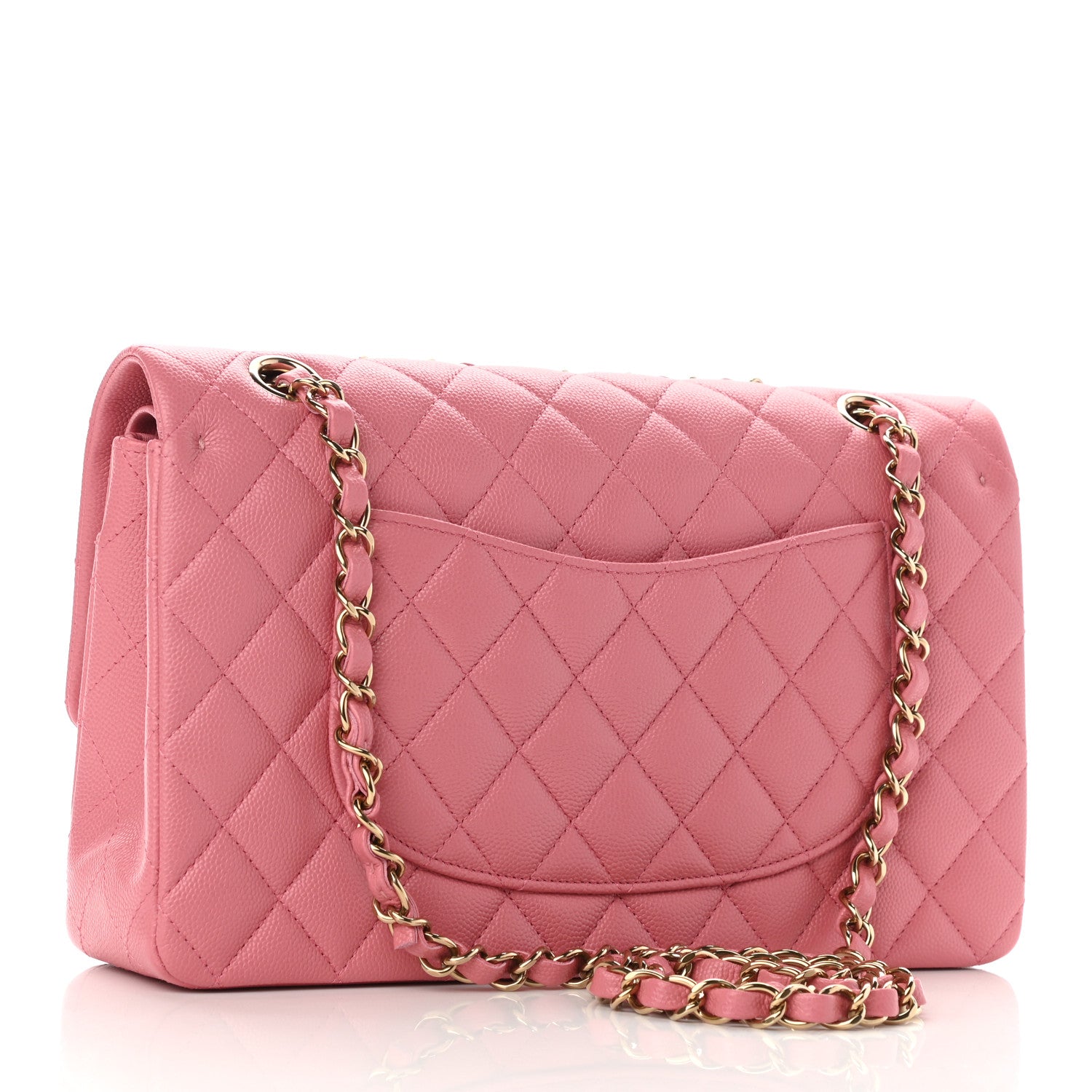 Chanel Caviar Quilted Medium Double Flap Dark Pink 4 of 21