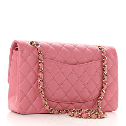 Chanel Caviar Quilted Medium Double Flap Dark Pink 4 of 21