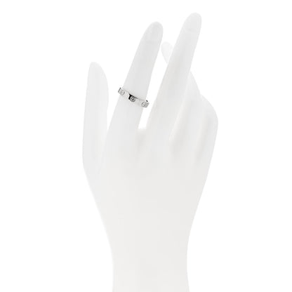 Cartier 18K White Gold 3.5mm LOVE Wedding Band Ring 53 6.5 2 of 4