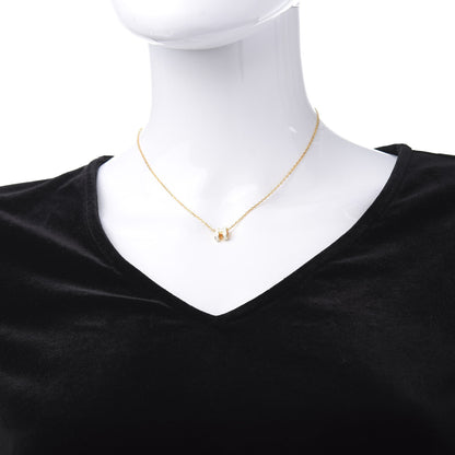 Hermes Lacquered Gold Mini Pop H Pendant Necklace White 2 of 5