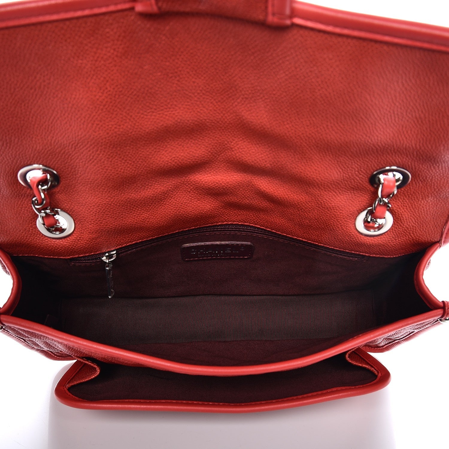 Chanel Caviar Quilted Medium French Riviera Flap Red 5 of 10