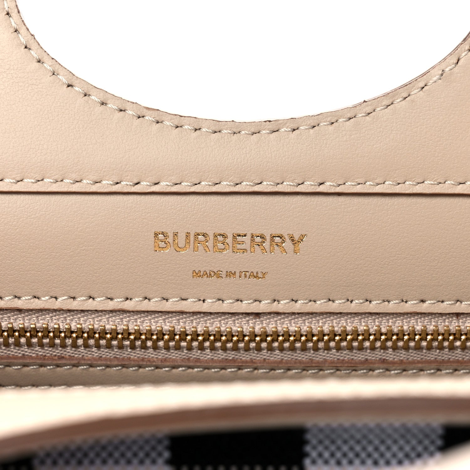 Burberry Smooth Calfskin Archive Canvas Check Mini Pocket Bag Dusty Sand 5 of 9