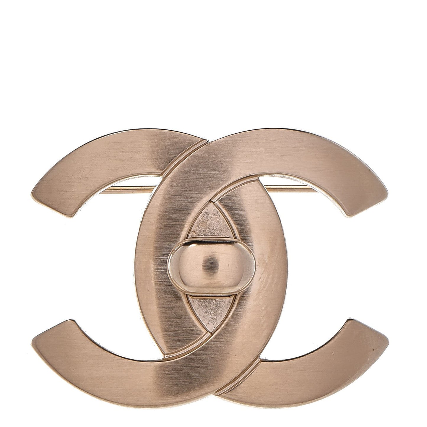 CC Turnlock Brooch Gold