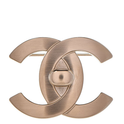 Chanel CC Turnlock Brooch Gold 1 of 5
